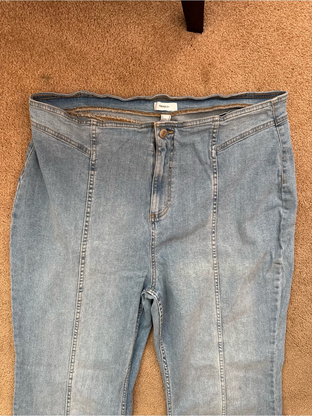 Forever 21+ Women’s Light Blue High-Rise Jeans